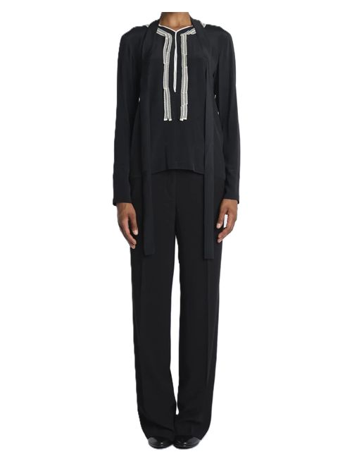 Blusa N°21 nero con chiusura con fiocco N.21 | G09151119000 NERO